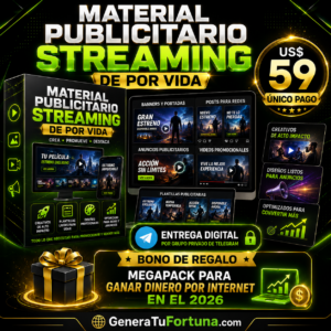 Material Publicitario Streaming De Por Vida