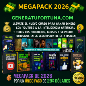 MEGAPACK 2026 : GENERAFORTUNA.COM (2/5 cupos disponibles)
